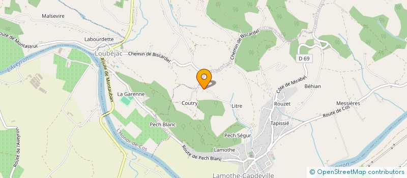 localisation de l'entreprise MONSIEUR THIERRY LAFOND  LAMOTHE-CAPDEVILLE