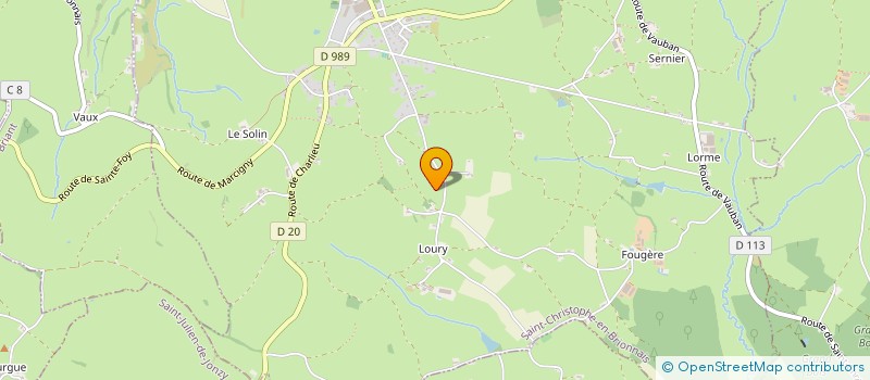 localisation de l'entreprise MONSIEUR THIERRY LARUE  ST CHRISTOPHE-EN-BRIONNAIS