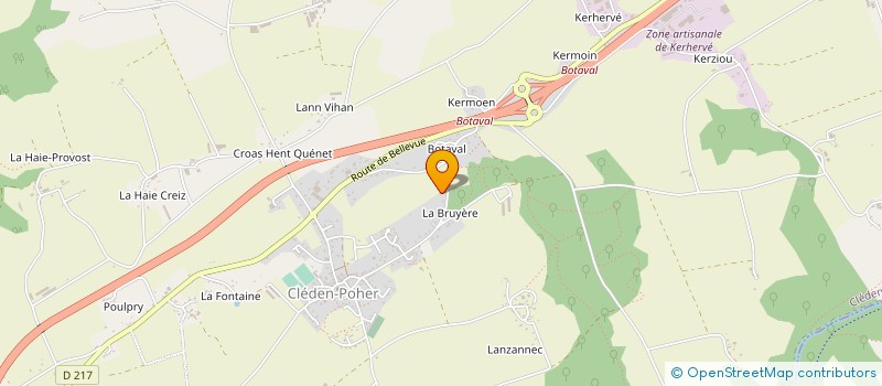 localisation de l'entreprise MONSIEUR THIERRY LE BONNIEC à CLEDEN-POHER