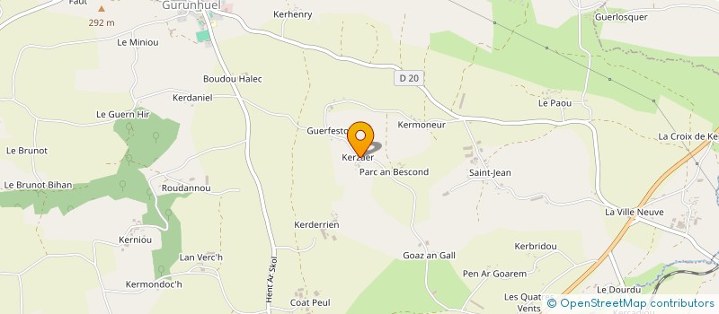 localisation de l'entreprise MONSIEUR THIERRY LE DRUILLENNEC  GURUNHUEL