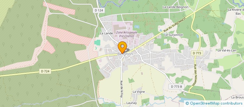 localisation de l'entreprise MONSIEUR THIERRY LE MARRE  BEIGNON