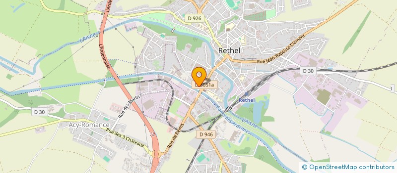 localisation de l'entreprise MONSIEUR THIERRY LEFEBVRE  RETHEL