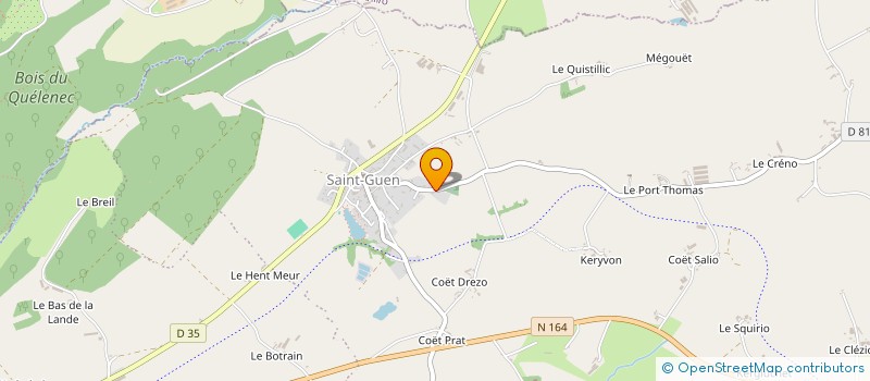 localisation de l'entreprise MONSIEUR THIERRY LEMONNIER  GUERLEDAN