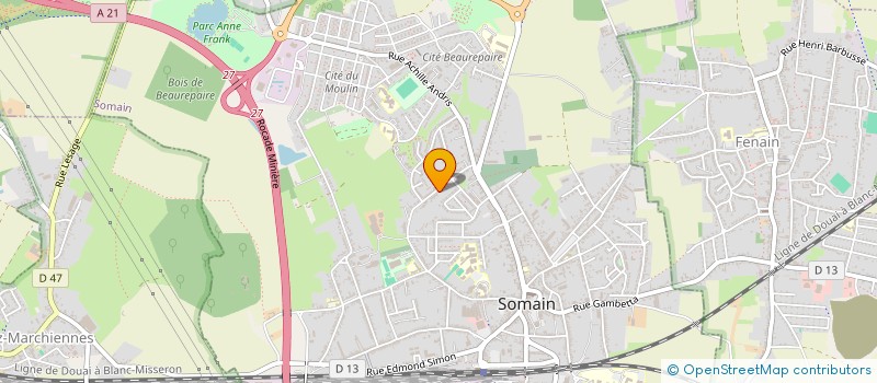 localisation de l'entreprise MONSIEUR THIERRY LESAINT  SOMAIN