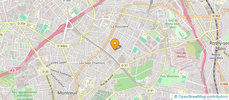localisation de l'entreprise MONSIEUR THIERRY LESOUEF à MONTREUIL