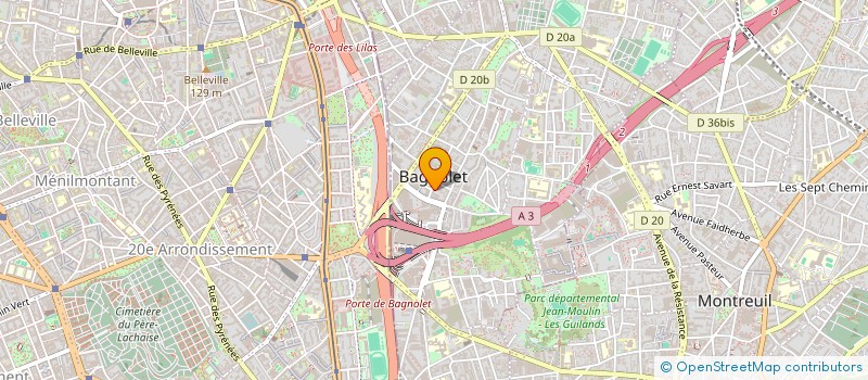 localisation de l'entreprise MONSIEUR THIERRY LEVY à BAGNOLET