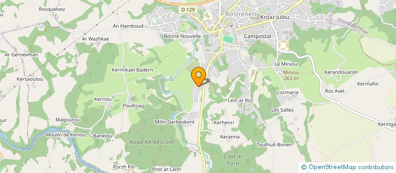 localisation de l'entreprise MONSIEUR THIERRY LIEGEOIS  ROSTRENEN