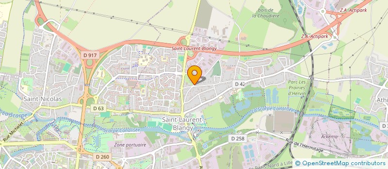 localisation de l'entreprise MONSIEUR THIERRY MAHIEU  SAINT-LAURENT-BLANGY