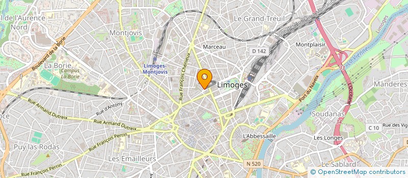 localisation de l'entreprise MONSIEUR THIERRY MARCHANDON à LIMOGES