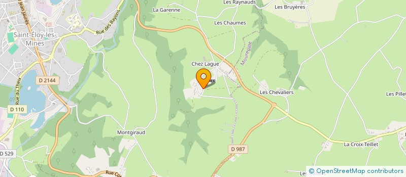 localisation de l'entreprise MONSIEUR THIERRY MARTRAIX  SAINT ELOY LES MINES