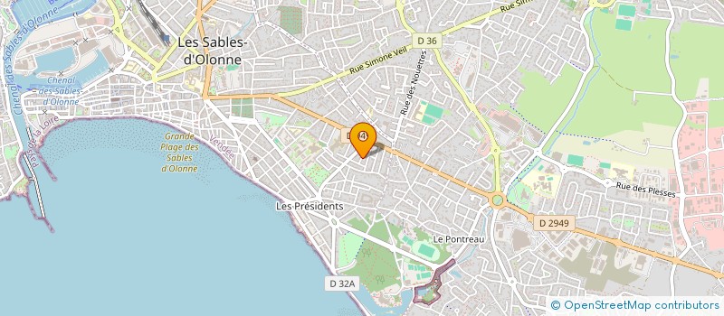 localisation de l'entreprise MONSIEUR THIERRY MERLAUD  LES SABLES D'OLONNE