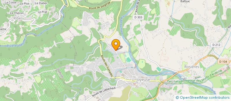 localisation de l'entreprise MONSIEUR THIERRY MINISCLOUX  JOYEUSE