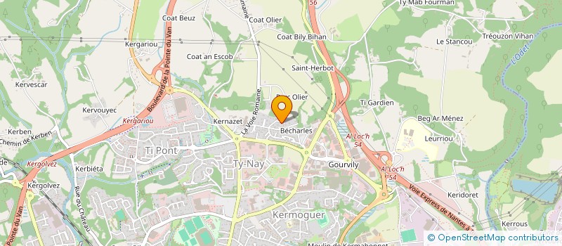 localisation de l'entreprise MONSIEUR THIERRY MIOSSEC  QUIMPER