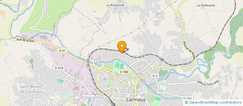 localisation de l'entreprise MONSIEUR THIERRY MONFRONT  CARMAUX