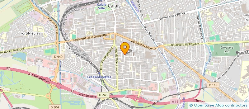 localisation de l'entreprise MONSIEUR THIERRY MONSIGNY  CALAIS