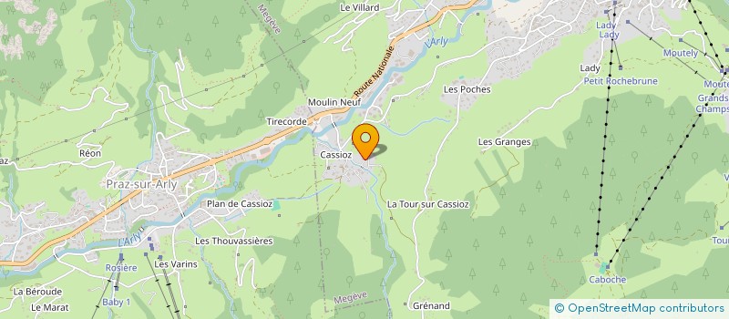 localisation de l'entreprise MONSIEUR THIERRY MUFFAT-MERIDOL  MEGEVE