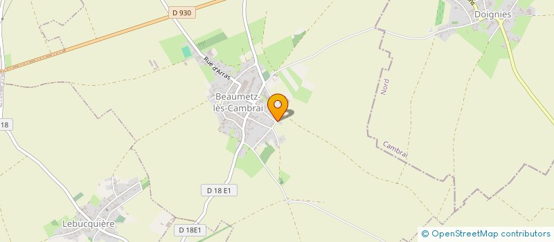 localisation de l'entreprise MONSIEUR THIERRY NOREUX  BEAUMETZ-LES-CAMBRAI