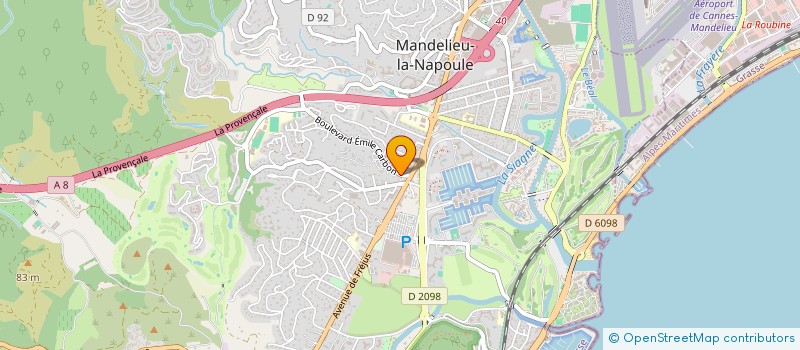 localisation de l'entreprise MONSIEUR THIERRY PELTIER à MANDELIEU-LA-NAPOULE