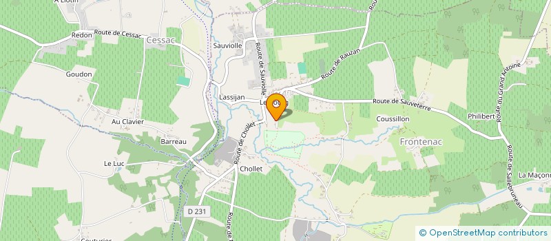 localisation de l'entreprise MONSIEUR THIERRY PENAUD  FRONTENAC