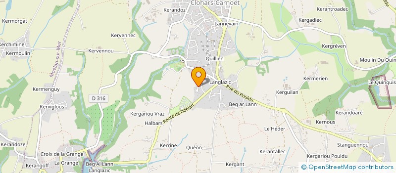 localisation de l'entreprise MONSIEUR THIERRY PENNAMEN à CLOHARS-CARNOET