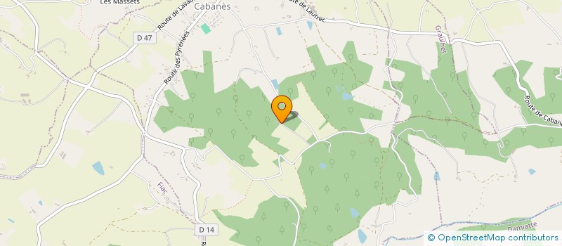 localisation de l'entreprise MONSIEUR THIERRY PEZOUS  CABANES