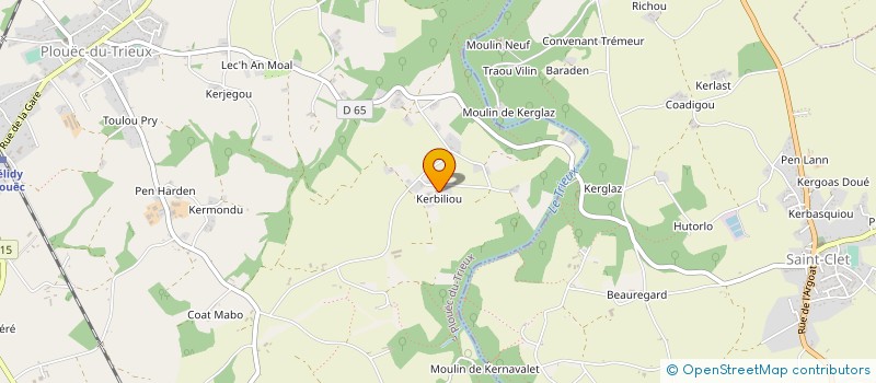 localisation de l'entreprise MONSIEUR THIERRY PIRIOU  PLOUEC-DU-TRIEUX