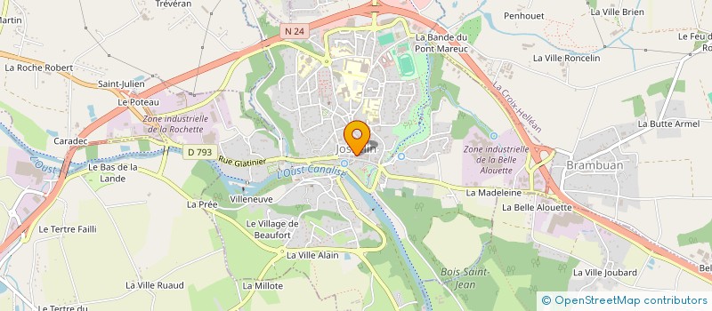 localisation de l'entreprise MONSIEUR THIERRY POULARD  JOSSELIN