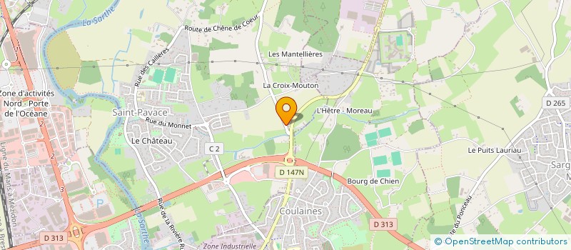 localisation de l'entreprise MONSIEUR THIERRY POURREAU  NEUVILLE-SUR-SARTHE