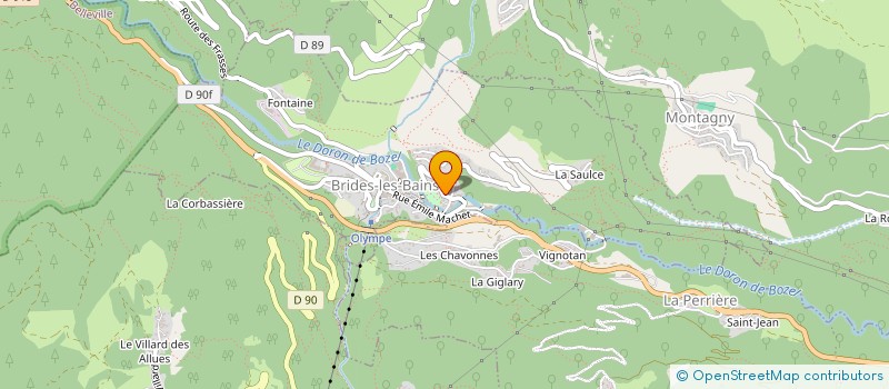 localisation de l'entreprise MONSIEUR THIERRY PUGINIER  BRIDES-LES-BAINS