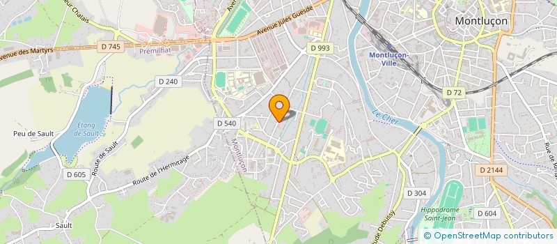 localisation de l'entreprise MONSIEUR THIERRY RATINET  MONTLUCON