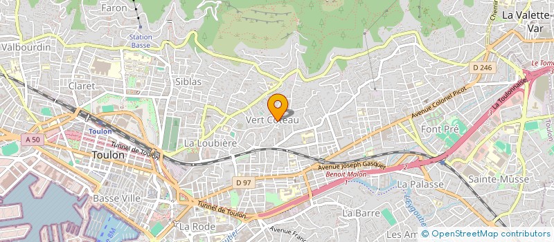 localisation de l'entreprise MONSIEUR THIERRY REBUISSON  TOULON