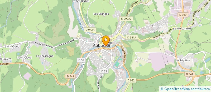 localisation de l'entreprise MONSIEUR THIERRY ROGER à AUBUSSON