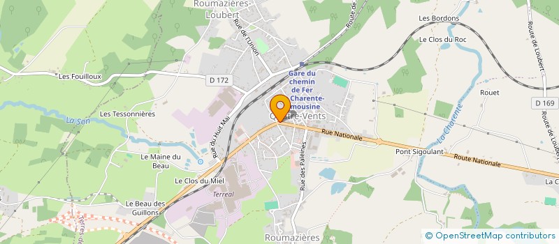 localisation de l'entreprise MONSIEUR THIERRY ROSARD à TERRES-DE-HAUTE-CHARENTE
