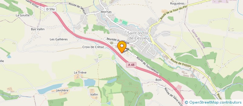 localisation de l'entreprise MONSIEUR THIERRY ROSTAING  SAINT-VICTOR-DE-CESSIEU