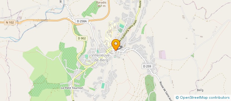 localisation de l'entreprise MONSIEUR THIERRY ROUSSET à VILLENEUVE-DE-BERG