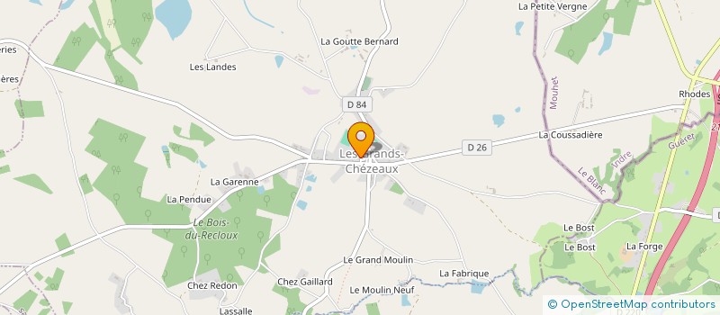 localisation de l'entreprise MONSIEUR THIERRY RULLAUD à LES GRANDS-CHEZEAUX