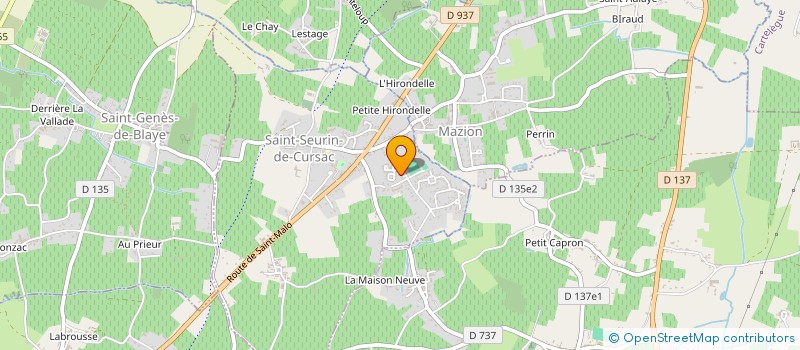 localisation de l'entreprise MONSIEUR THIERRY SIMON  SAINT-SEURIN-DE-CURSAC