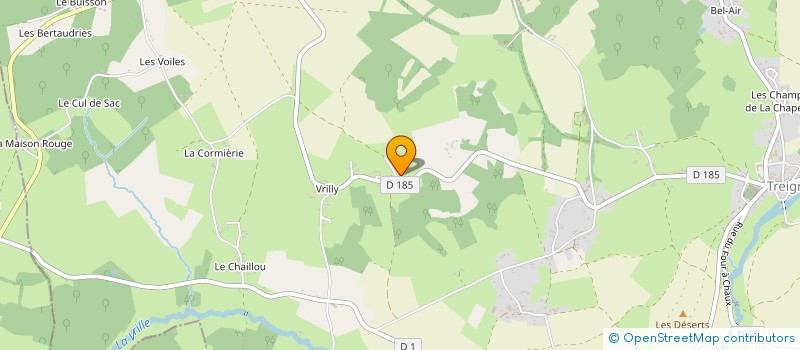 localisation de l'entreprise MONSIEUR THIERRY TEMBRUN  TREIGNY-PERREUSE-SAINTE-COLOMBE