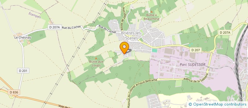 localisation de l'entreprise MONSIEUR THIERRY TENCE  BRIERES-LES-SCELLES