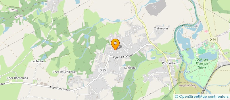 localisation de l'entreprise MONSIEUR THIERRY THEVENET  ORLEAT