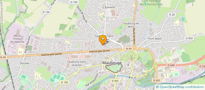 localisation de l'entreprise MONSIEUR THIERRY THOMAS  MAUBEUGE