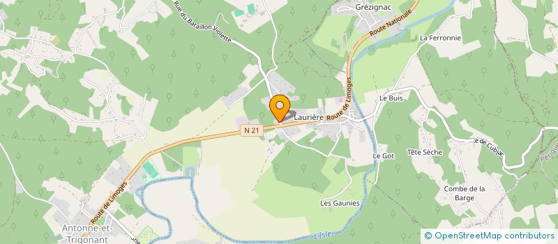 localisation de l'entreprise MONSIEUR THIERRY THOMASSON  ANTONNE-ET-TRIGONANT