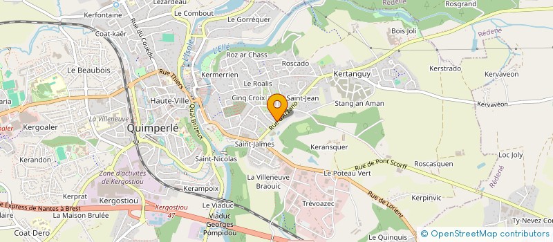 localisation de l'entreprise MONSIEUR THIERRY TOULLIOU  QUIMPERLE