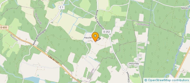 localisation de l'entreprise MONSIEUR THIERRY TOURNE  POUSSIGNAC