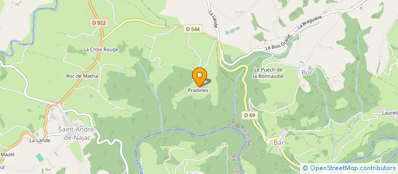 localisation de l'entreprise MONSIEUR THIERRY TRANIER  SAINT-ANDRE-DE-NAJAC