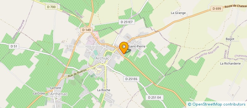 localisation de l'entreprise MONSIEUR THIERRY TRICAUD à ARCHIAC