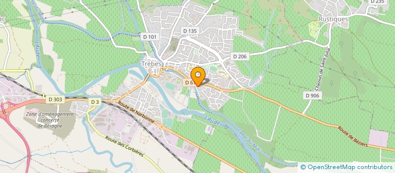 localisation de l'entreprise MONSIEUR THIERRY VAISSIERE  TREBES