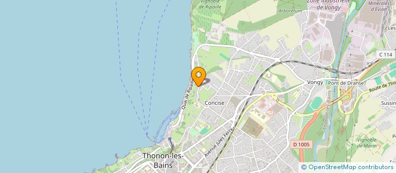 localisation de l'entreprise MONSIEUR THIERRY VALERIUS DE BEFFORT à THONON-LES-BAINS