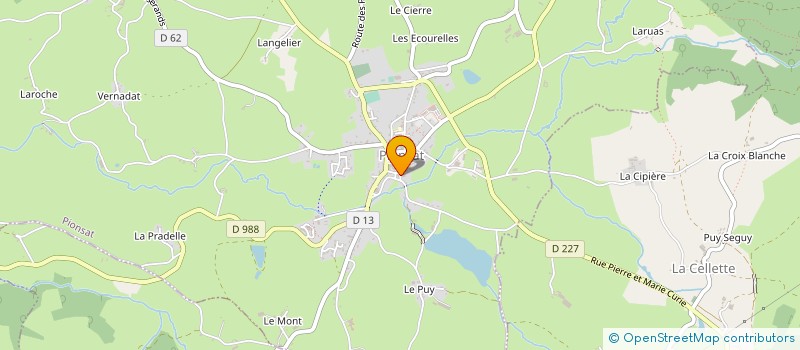 localisation de l'entreprise MONSIEUR THIERRY VALLENET à PIONSAT