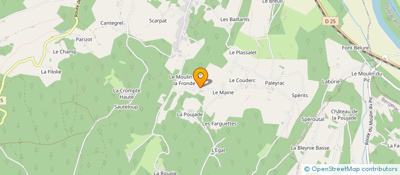 localisation de l'entreprise MONSIEUR THIERRY VEYSSIERE à LE BUISSON-DE-CADOUIN